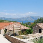 The Bire winery, Peljesac and Adriatic in the distance
